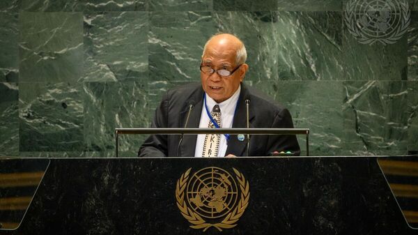 H.E. Teburoro Tito, Permanent Representative of Kiribati to the United Nations at UNGA79 - Sputnik Africa