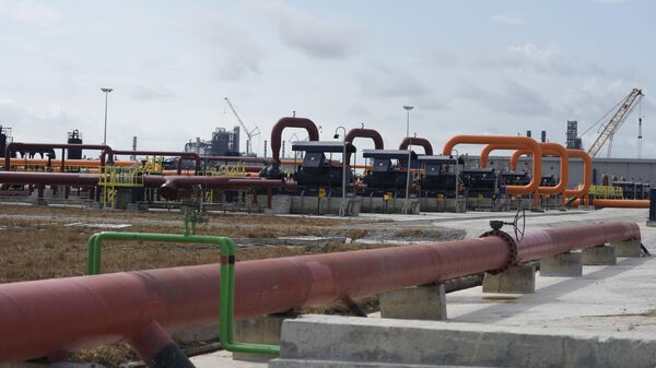 Oil pipelines, seen during the opening ceremony of Africa’s biggest oil refinery in Lagos, Nigeria, Monday, May 22, 2023. - Sputnik Africa