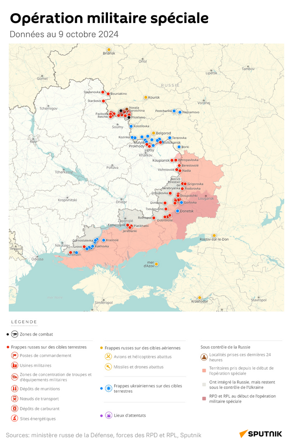 Opération militaire spéciale russe, données au 9 octobre 2024 - Sputnik Afrique