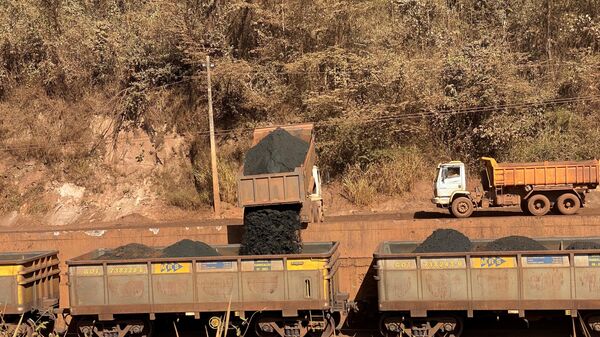 Iron ore and other minerals (export) at the Souza Noschese terminal, Brumadinho, Minas Gerais, Brazil. - Sputnik Africa