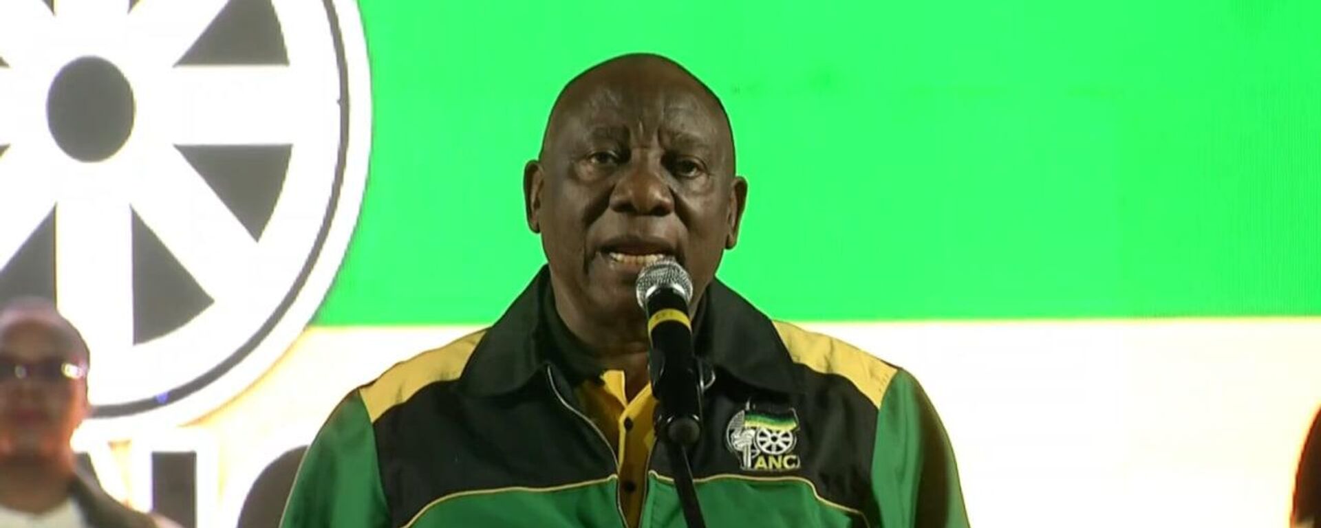 Screenshot from a video of Cyril Ramaphosa delivering a keynote address at the 100 Days of the 7th Administration. - Sputnik Africa, 1920, 15.10.2024