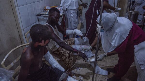 Victims of a tanker explosion from Majiya town receive treatment at the Aminu Kano teaching hospital in Kano Nigeria, Wednesday, Oct. 16, 2024.  - Sputnik Africa