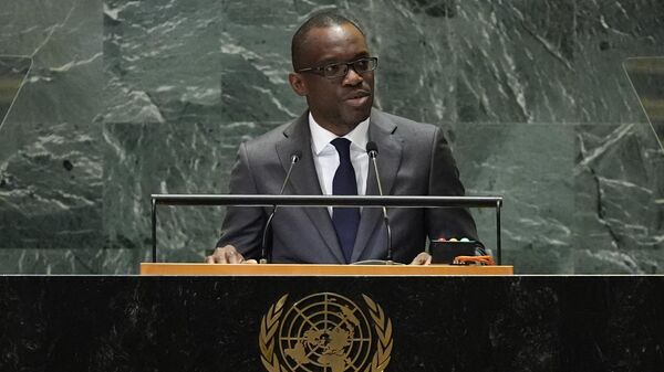 Benin's Minister for Foreign Affairs Olushegun Adjadi Bakari addresses the 79th session of the United Nations General Assembly, Saturday, Sept. 28, 2024.  - Sputnik Africa