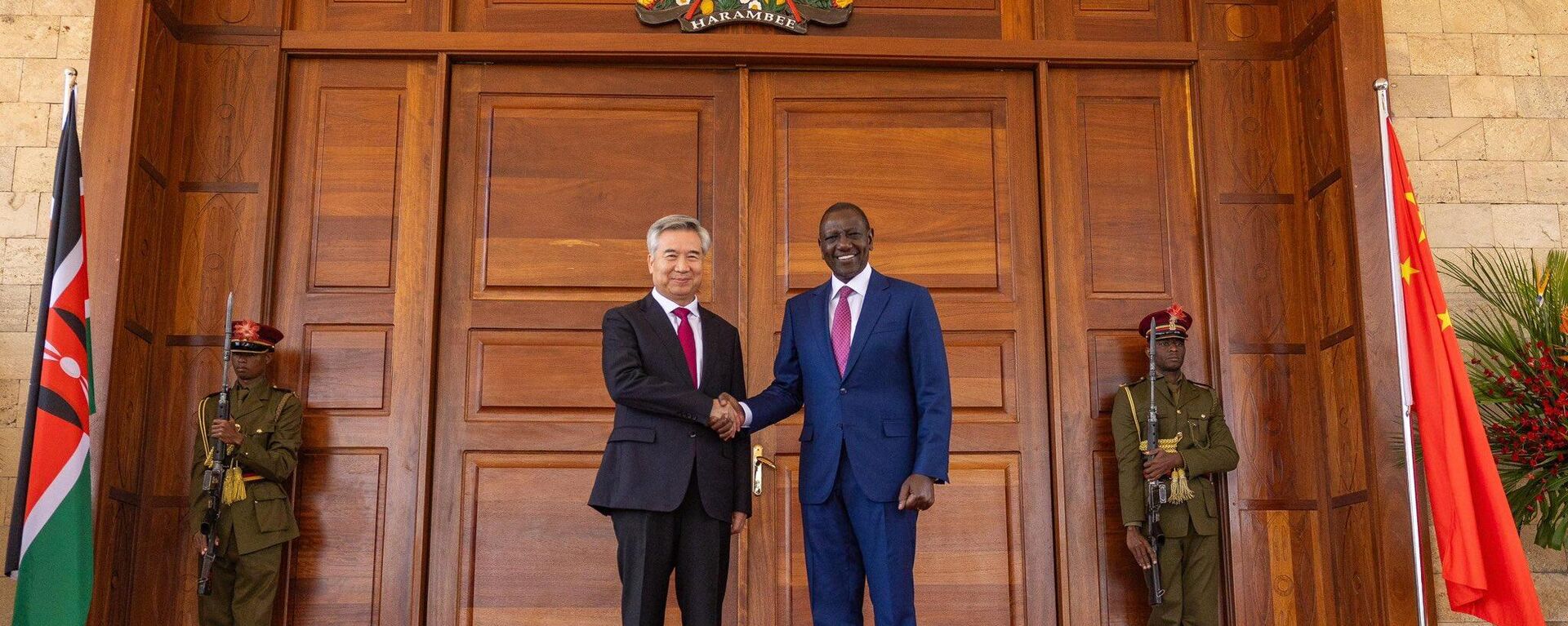 Li Xi,  Kenyan President William Ruto, at Nairobi State House on Monday. - Sputnik Africa, 1920, 06.11.2024