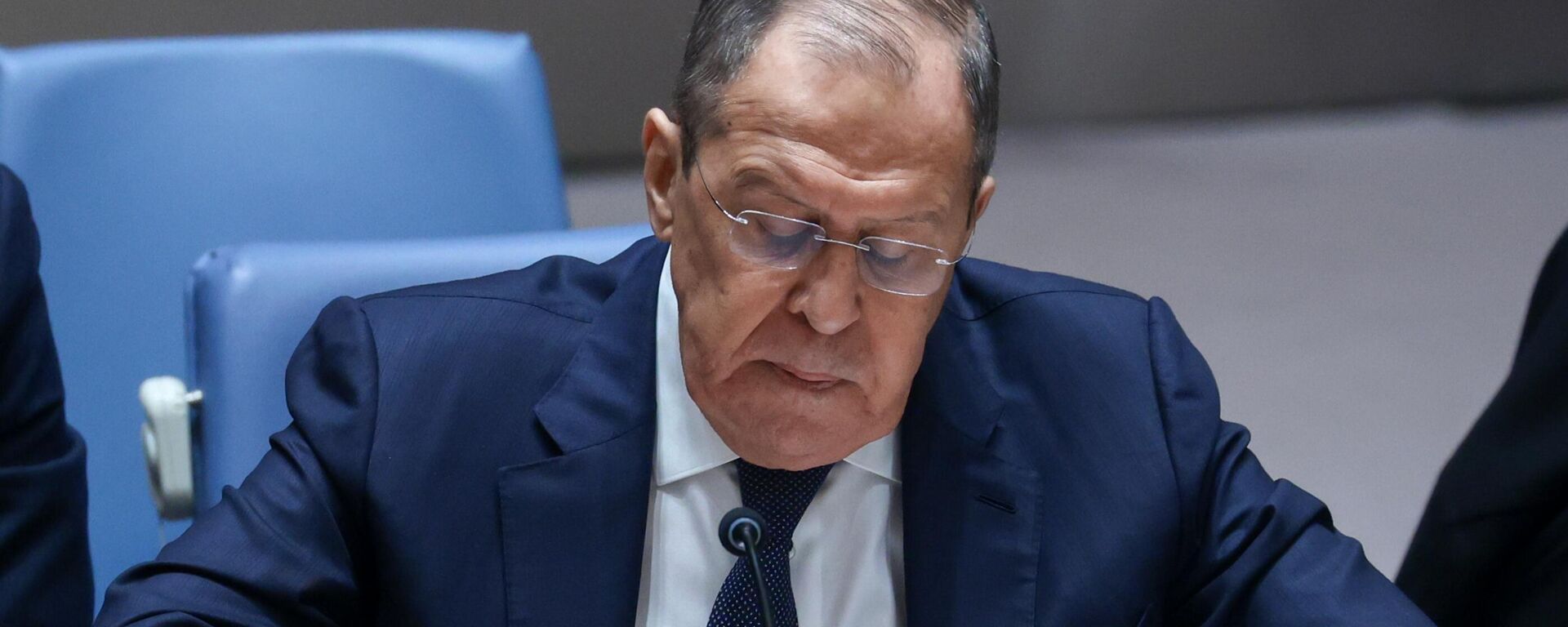 Russia's Foreign Minister Sergey Lavrov speaks during a meeting of the United Nations Security Council - Sputnik Africa, 1920, 14.11.2024