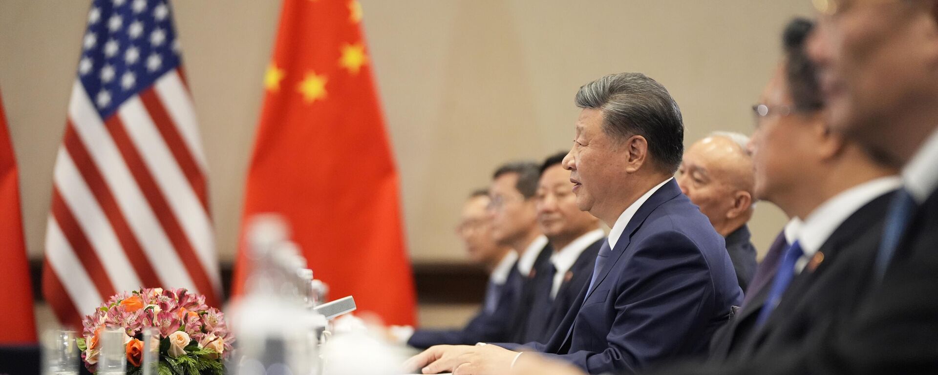 Chinese President Xi Jinping meets with President Joe Biden during a bilateral meeting, Saturday, Nov. 16, 2024, in Lima, Peru - Sputnik Africa, 1920, 17.11.2024