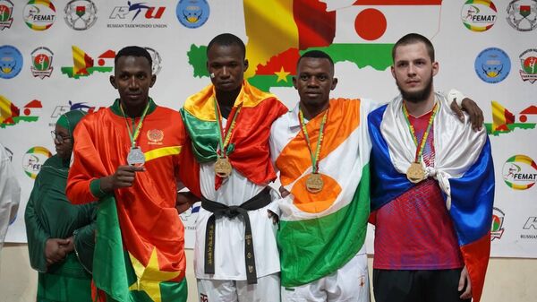 Sportsmen from Russia and the Alliance of Sahel States at the first Taekwondo Championship in Mali - Sputnik Africa