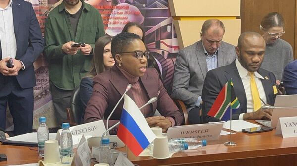 South Africa's National Assembly member, co-founder and Deputy Leader of BuildOne party Nobuntu Lindumusa Webster at the BRICS Traditional Values Forum in Moscow - Sputnik Africa