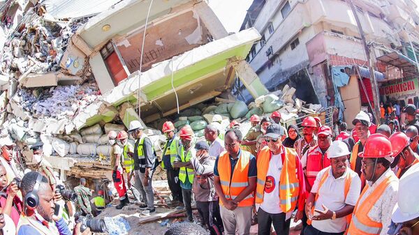 A building collapse in a Tanzanian city of Dar es Salaam, Kariakoo area on November 16, 2024 - Sputnik Africa