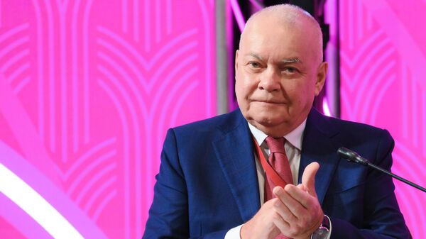 Dmitry Kiselev, General Director of the international media group Rossya Segodnya, Chairman of the Board of the Association of Winegrowers and Winemakers of Russia (ABVR), at the plenary session Wine of Russia. - Sputnik Africa