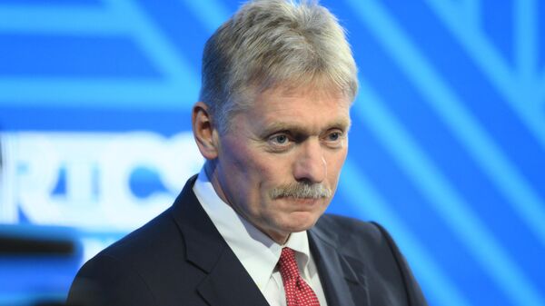 Press Secretary of the Russian President Dmitry Peskov at a press conference of President Vladimir Putin at the XVI BRICS summit in Kazan. - Sputnik Africa