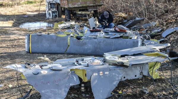 Parts of a downed Anglo-French Storm Shadow missile. - Sputnik Africa