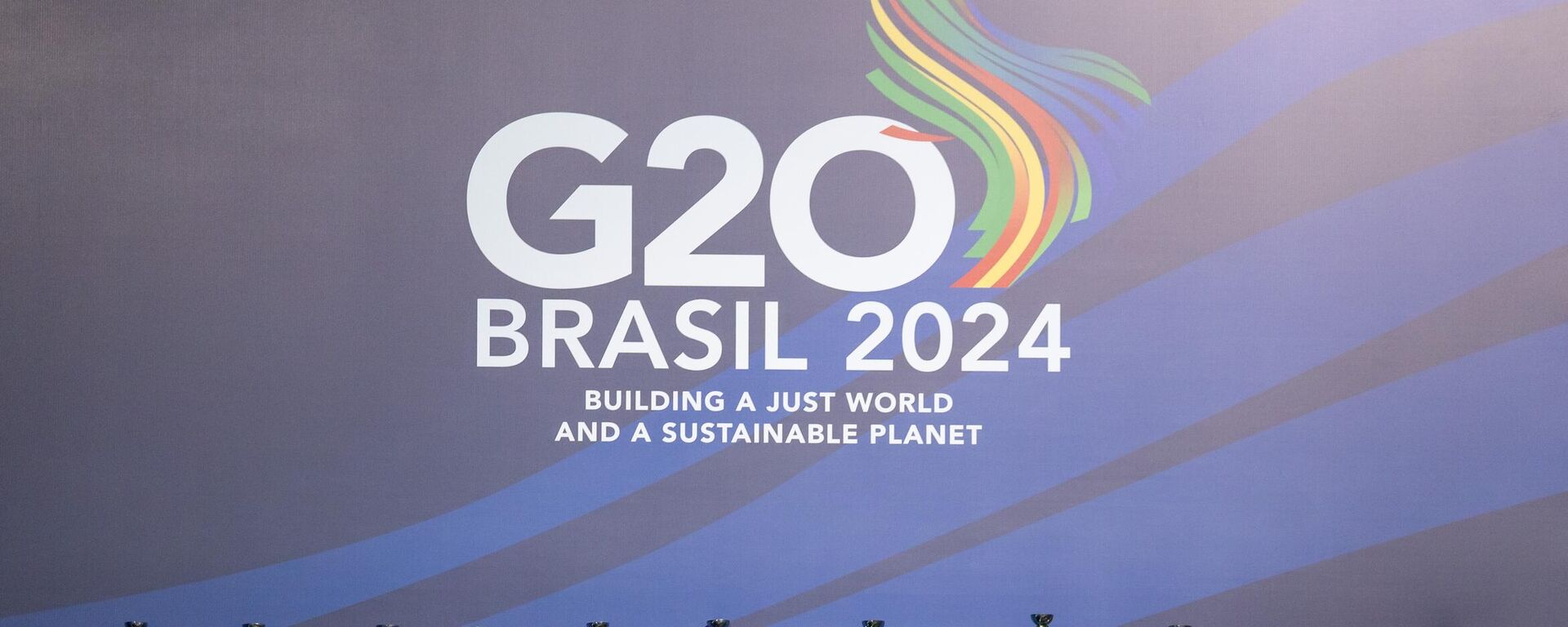 RIO DE JANEIRO, BRAZIL - NOVEMBER 18: A view of flags ahead of the G20 Leaders Summit with the theme Building a just world and a sustainable planet in Rio de Janeiro, Brazil, on November 16, 2024. Security measures were increased in the city before the summit. Specially for the summit, 8 thousand military personnel were deployed in the city center and a comprehensive security drill was held. - Sputnik Africa, 1920, 27.11.2024