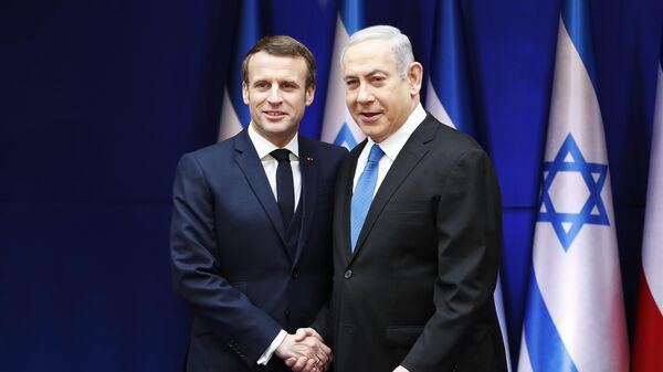 Emmanuel Macron et Benjamin Netanyahou, à Jerusalem, le 22 janvier 2020 - Sputnik Afrique