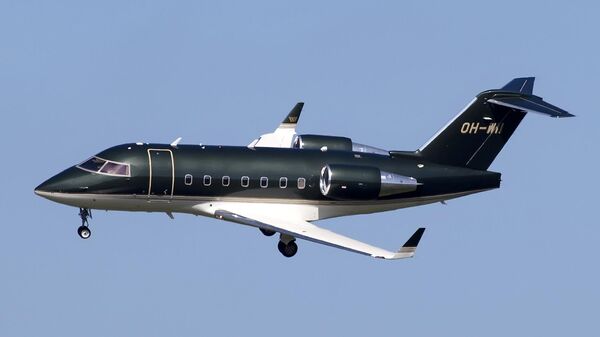 A Challenger 604 aircraft (OH-WII) of Jetflite Oy at Amsterdam Airport Schiphol. - Sputnik Africa