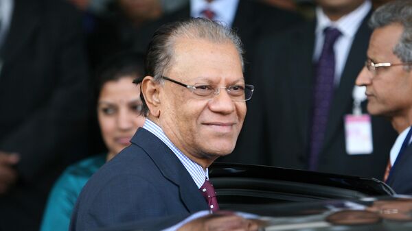 Mauritius Prime Minister Dr Navinchandra Ramgoolam at IGI airport in New Delhi on Monday. - Sputnik Africa