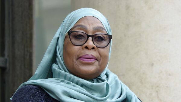 Tanzania's President Samia Suluhu Hassan is arriving ahead of a meeting as part of the Summit on Clean Cooking in Africa at the Elysee Presidential Palace in Paris, France, on May 14, 2024. - Sputnik Africa