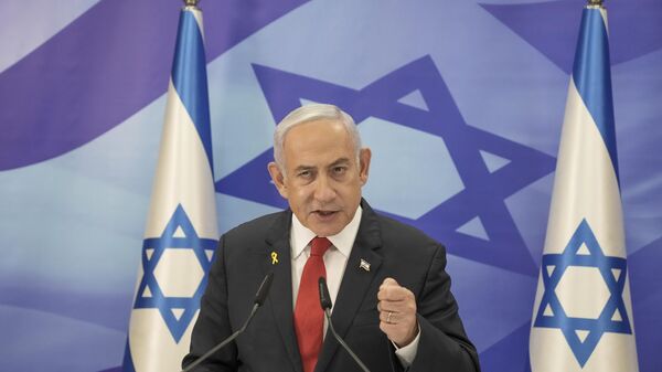 Israeli Prime Minister Benjamin Netanyahu speaks during a press conference in Jerusalem, Monday, Dec. 9, 2024. - Sputnik Africa