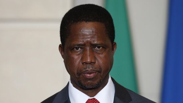 Zambia's President Edgar Lungu attends a signing ceremony at the Elysee Palace in Paris, Monday, Feb. 8, 2016. - Sputnik Africa