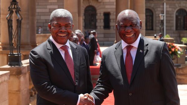 South African President Cyril Ramaphosa and Angolan President Joao Lourenco during Lourenco’s first state visit to South Africa. - Sputnik Africa