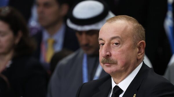 President of Azerbaijan Ilham Aliyev at the plenary session of the XVI BRICS summit in the outreach / BRICS Plus format. - Sputnik Africa