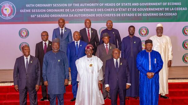 The Authority of Heads of State and Government of the Economic Community of West African States (ECOWAS) at the 66th ordinary session today, December 15, 2024, in Abuja, Nigeria. - Sputnik Africa