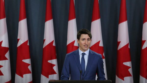 OTTAWA, ON - MARCH 07: Canada's Prime Minister Justin Trudeau attends a news conference on March 7, 2019 in Ottawa, Canada. Prime Minister Trudeau and top aides have been accused of meddling in a federal criminal investigation of SNC-Lavalin, a major Candian engineering firm. - Sputnik Africa