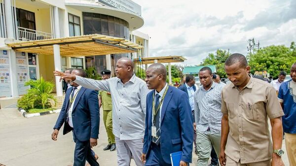 Deputy Minister Dennis Londo, during a visit to the Horohoro/Lungalunga One-Stop Border Post  - Sputnik Africa