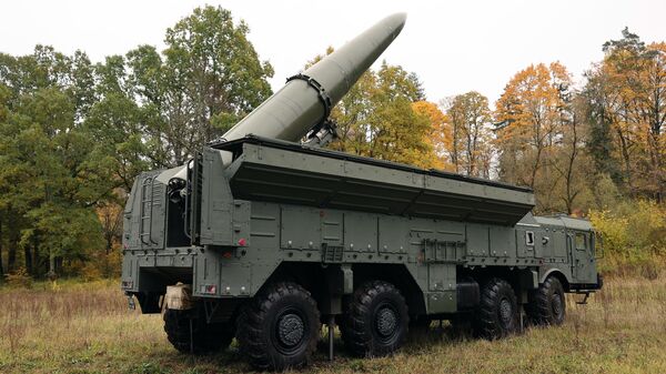 The 9K720 Iskander-M ballistic missile system participates in electronic launch drills conducted by the Baltic Fleet in the Kaliningrad Region, Russia. - Sputnik Africa