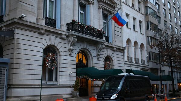 A general view in front of the Russian embassy in New York, USA on December 30, 2016. - Sputnik Africa