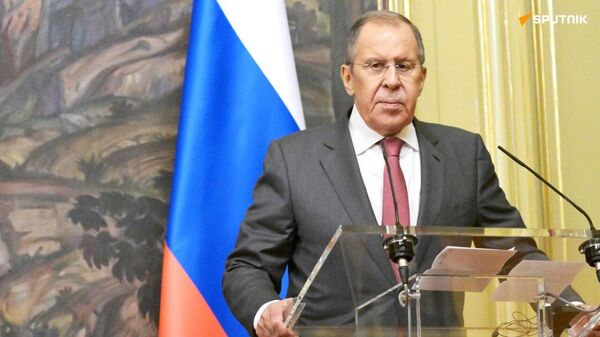 Conférence de presse de Sergueї Lavrov devant des journalistes russes et étrangers - Sputnik Afrique