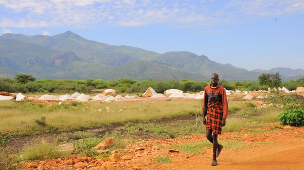 Development taking place in Karamoja region of Uganda at Moroto district. In the background is one of the beautiful scenerys in the region. - Sputnik Africa