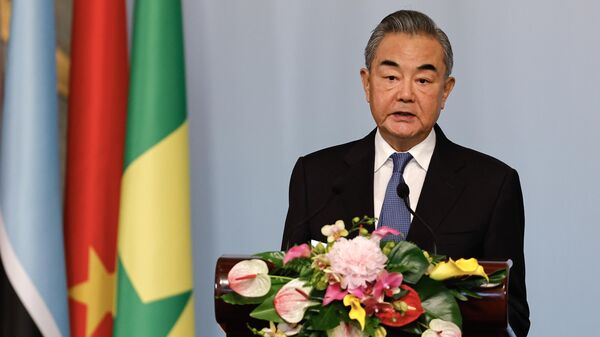 BEIJING, CHINA - SEPTEMBER 3: China's Foreign Minister Wang Yi delivers a speech at the ministerial conference of the 2024 Summit of the Forum on China-Africa Cooperation (FOCAC) on September 3, 2024 in Beijing, China. - Sputnik Africa