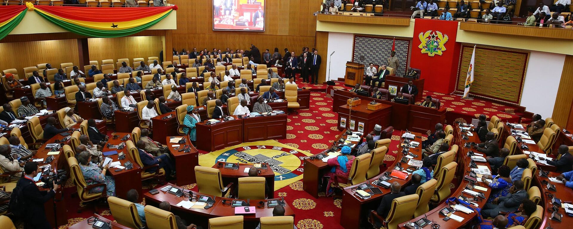 A general view of the Parliament of Ghana during Turkish President Recep Tayyip Erdogan's visit, in the capital Accra on March 01, 2016. - Sputnik Africa, 1920, 04.01.2025