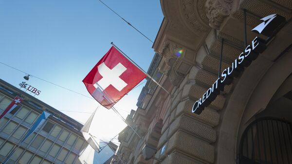 Main entrance of Credit Suisse, Switzerland's second-largest bank at the company's headquarters at Zurich Paradeplatz on September 9, 2012. - Sputnik Africa