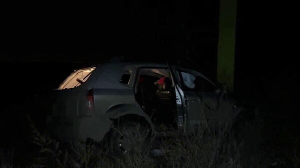 A screenshot from a video from the scene of a Ukrainian strike on a car with Russian journalists, where a freelance Izvestia correspondent was killed and one of the agency's second correspondents was wounded and injured - Sputnik Africa