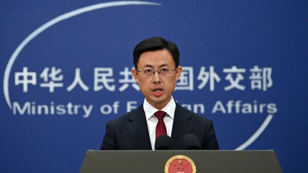 Guo Jiakun, spokesman for the Chinese Foreign Ministry, answers questions from journalists during the daily press conference.  - Sputnik Africa