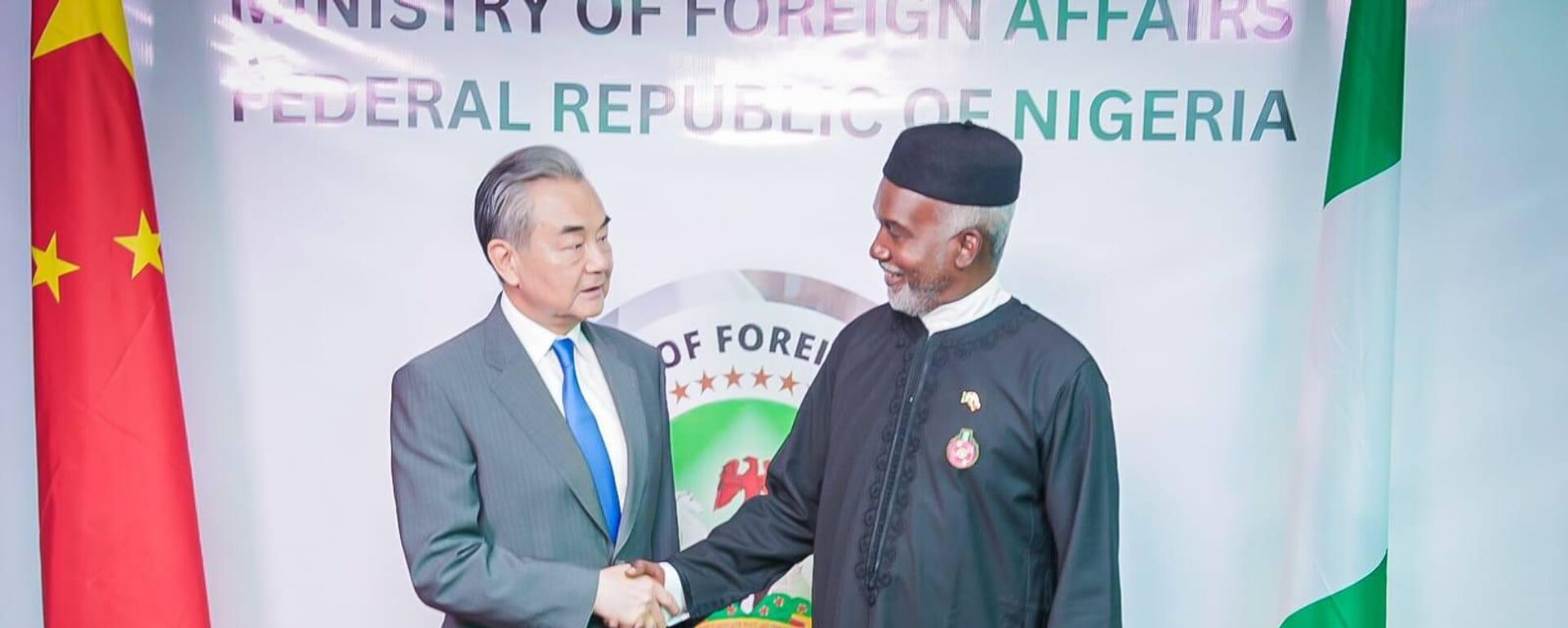  Chinese Foreign Minister Wang Yi with his Nigerian counterpart Yusuf Tuggar. - Sputnik Africa, 1920, 10.01.2025