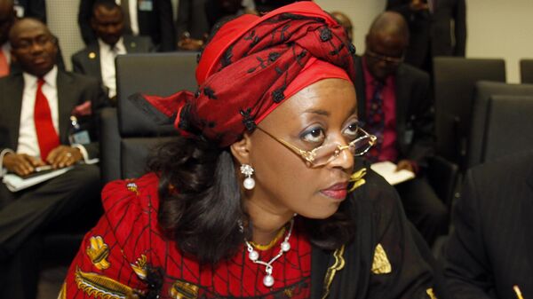 Nigeria's Minister of Petroleum Resources Diezani Alison-Madueke listens to journalists prior to the start of the meeting of the Organization of the Petroleum Exporting Countries, OPEC, at their headquarters in Vienna, Austria, on Wednesday, Dec. 14, 2011. - Sputnik Africa