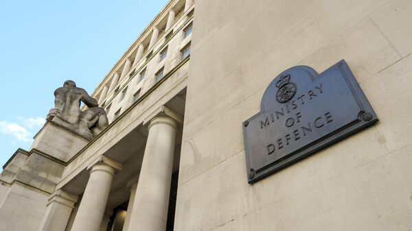 London, UK, Sign outside The Ministry of Defense MOD building on Whitehall.  - Sputnik Africa