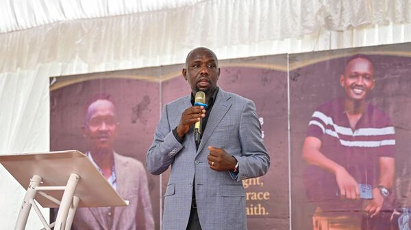 Kenya’s Interior Cabinet Secretary, Kipchumba Murkomen, in Siongiroi, Bomet County, during the funeral of the late Eng. Sing'oe Ian Kiprotich. - Sputnik Africa