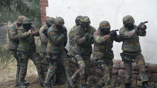 Belgian soldiers during a NATO multi-national military exercise in Bitche, France. - Sputnik Africa