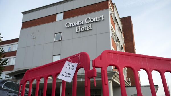 ALTRINCHAM, ENGLAND - NOVEMBER 12: A general view of the Cresta Court Hotel which is currently housing migrants on November 12, 2024 in Altrincham, England.  - Sputnik Africa