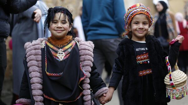 TIZI OUZOU, ALGERIA - JANUARY 12: Various events highlighting the cultural heritage preserved by the Amazigh-Berbers in the Sahel district of Tizi Ouzou Province, Algeria, marked the celebration of the year 2975 according to their local calendar on January 12, 2025.  - Sputnik Africa