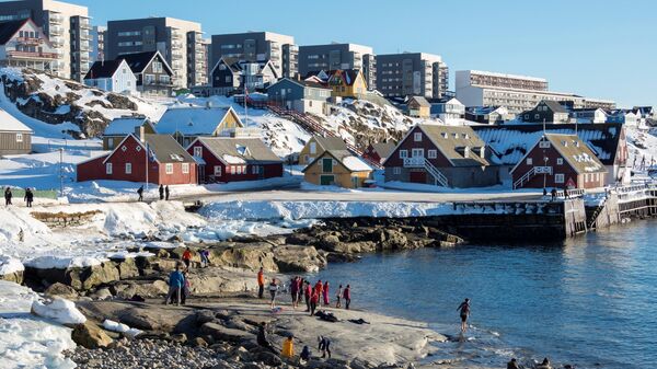 View over the old town and the colonial harbour towards the modern quarters of Nuuk. Nuuk. the capital of Greenland.  - Sputnik Africa