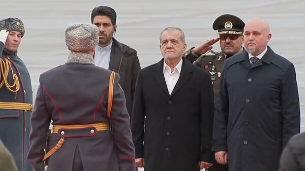 Iranian President Massoud Pezeshkian arrives in Moscow on the morning of January 17, 2025, on an official visit. - Sputnik Africa