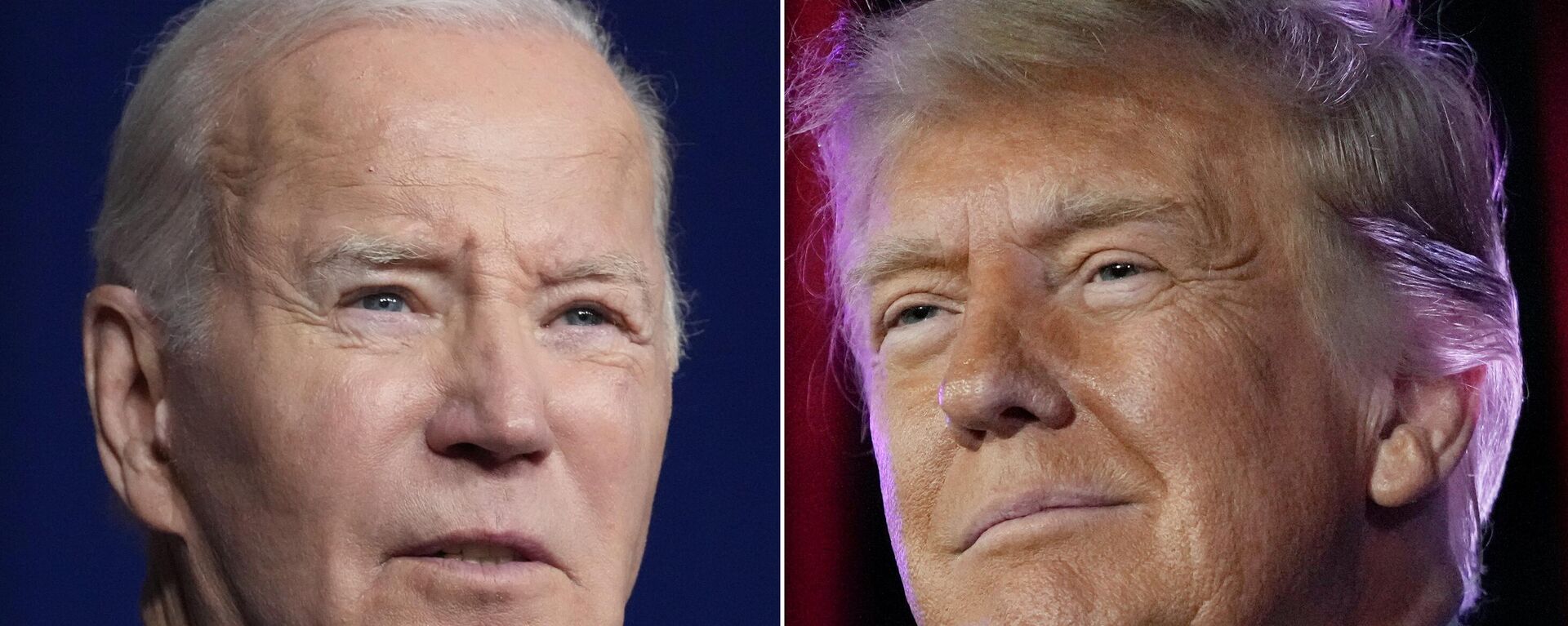 In this combination of photos, President Joe Biden speaks on Aug. 10, 2023, in Salt Lake City, left, and former President Donald Trump speaks on July 8, 2023, in Las Vegas. As the U.S. presidential campaign moves closer to a Donald Trump-Joe Biden rematch, China is watching uneasily. - Sputnik Africa, 1920, 20.01.2025