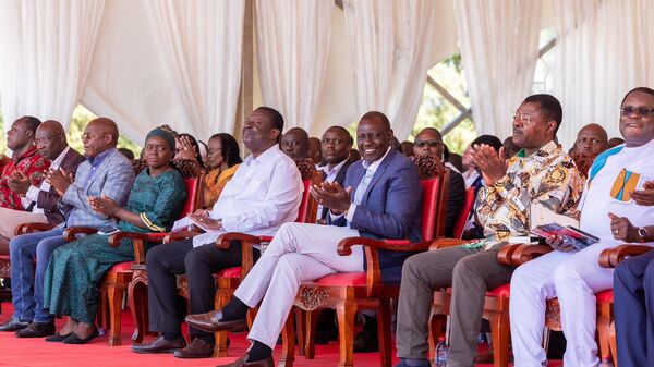 Kenya's President William Ruto at the Interdenominational prayers at Cheptais Boys High School, Bungoma County on January 19, 2025. - Sputnik Africa