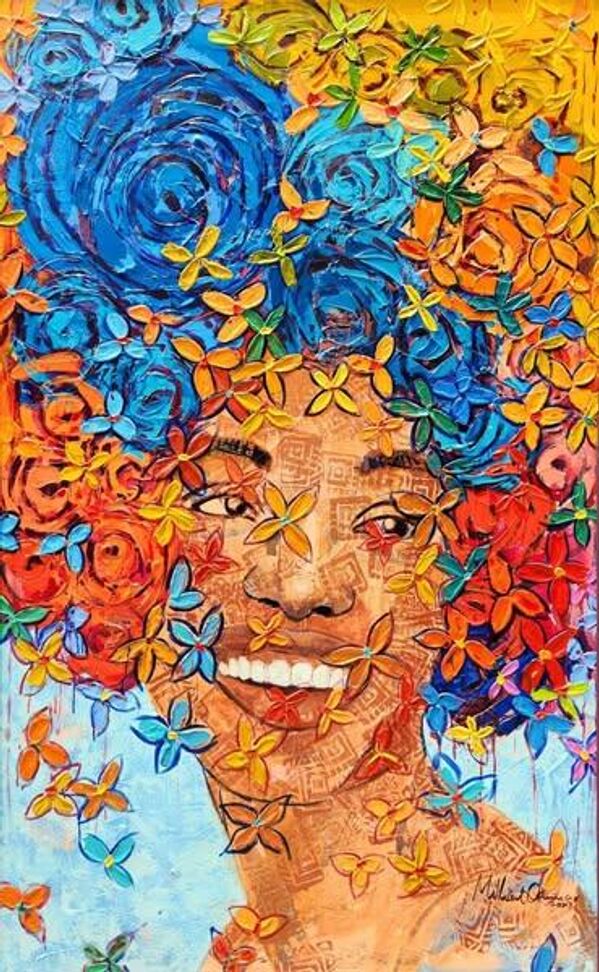 Painting Ngala by Millicent Osumuo-Onuegbu, a Nigerian artist and winner of the 2024 African Women in Art Award. - Sputnik Africa