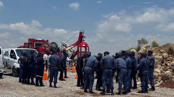 Rescue operation at the illegal gold mine in Stilfontein in north-western South Africa. January 2025 - Sputnik Africa